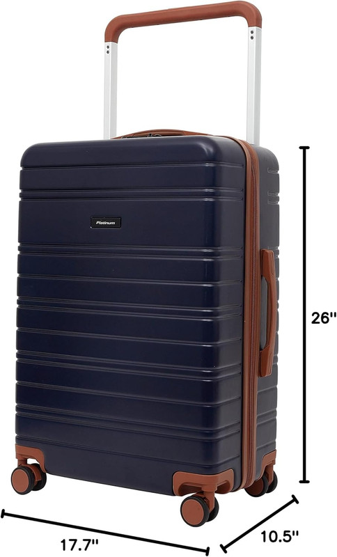 2PC or 20" Navigate Luggage Set, Navy Blue, 2PC Set gallery