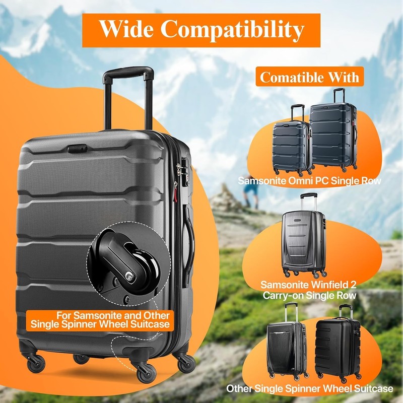 4 Sets Luggage Wheels Replacement Kit - Compatible with Samsonite and Other I... gallery