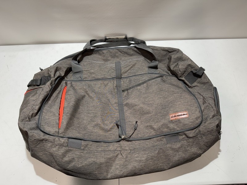 CANWAY TRAVEL DUFFEL BAG FOLDABLE WEEKENDER BAG LARGE GRAY