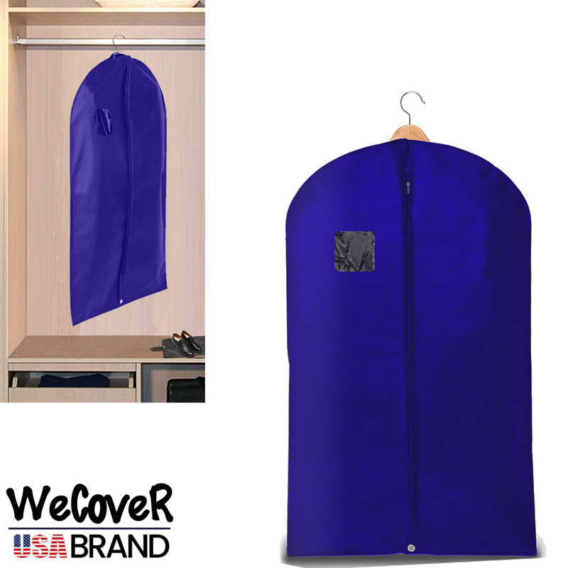 Suit Garment Short Dress Cover/Storage/Travel Bag Dust Proof Breathable 4PK/Blue