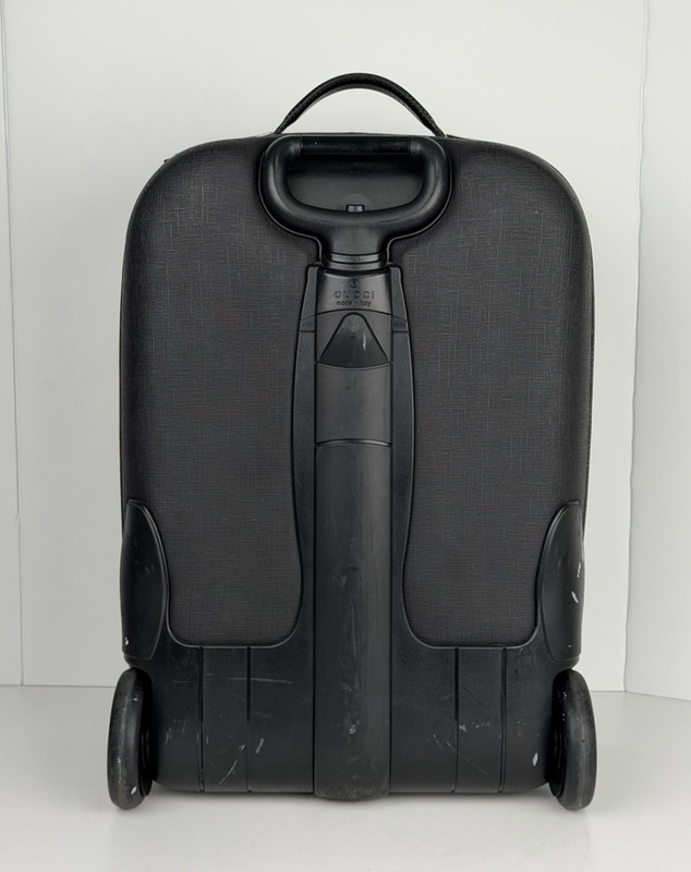 Gucci Interlocking G Hard Shell Rolling Carry-On Suitcase in Black gallery