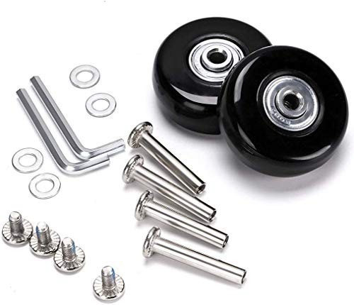 Suitcase Luggage Wheels Replacement Kit 45mm ABEC 608zz Bearing Set of 2 with gallery