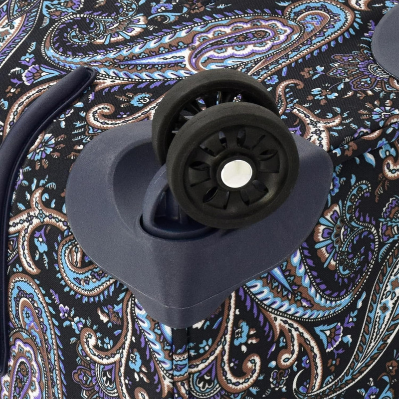 Mayfair 29 Inch Expandable Softside Spinner Suitcase, Navy White Paisley gallery