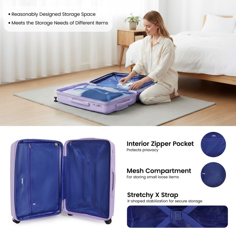 Expandable Spinner Luggage Set with TSA Lock Hardshell Suitcase for Traveling gallery