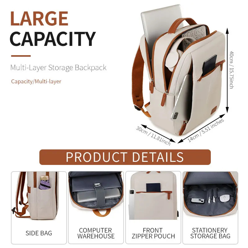 Fashionable and Simple LargeCapacity Backpack for Daily Commuting and Office Use gallery