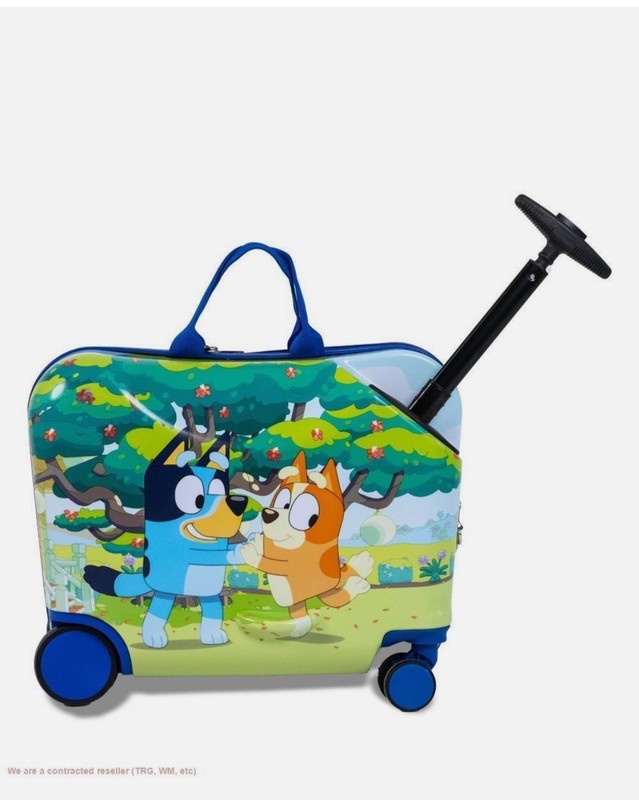 Bluey Checked Hardside Ride on Luggage - Bluey - Kids -New gallery