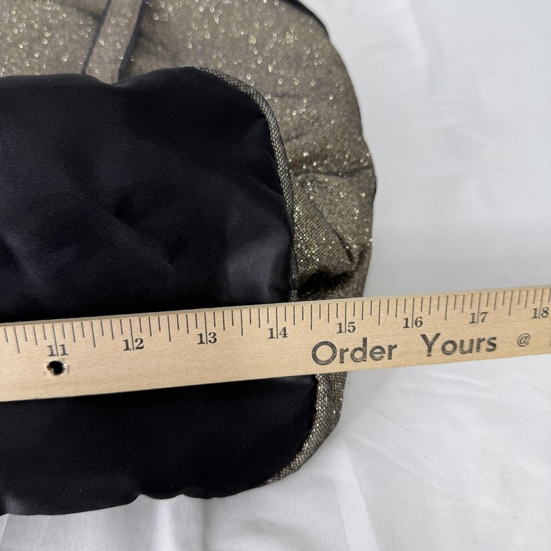 Victoria's Secret Glitter Shimmer Tote Shoulder Bag Black Gold Logo Zip Top gallery