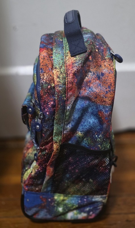 Kipling Multicolor Wheeled Backpack Large Capacity Durable Abstract Pattern gallery