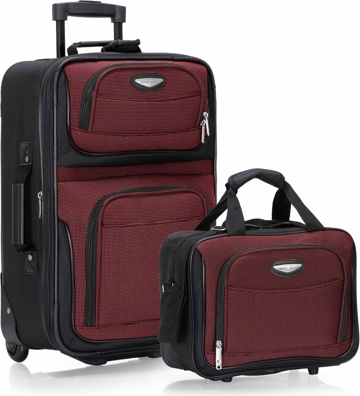Travel Select Amsterdam Soft-Shell Expandable Trolley Set, Burgundy