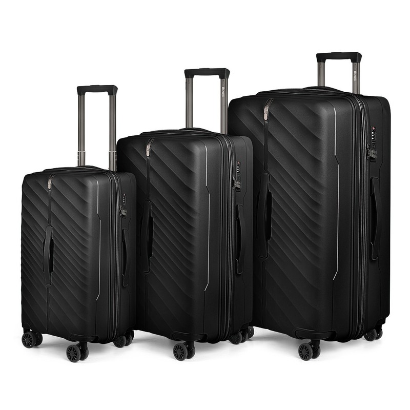 3-Piece Luggage Set Lightweight Expandable Hardside Suitcase with TSA Lock