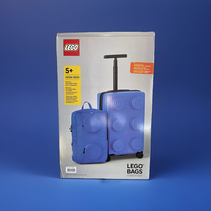 LEGO Expandable Carry-On & Backpack Luggage Set - Signature Brick BLUE gallery