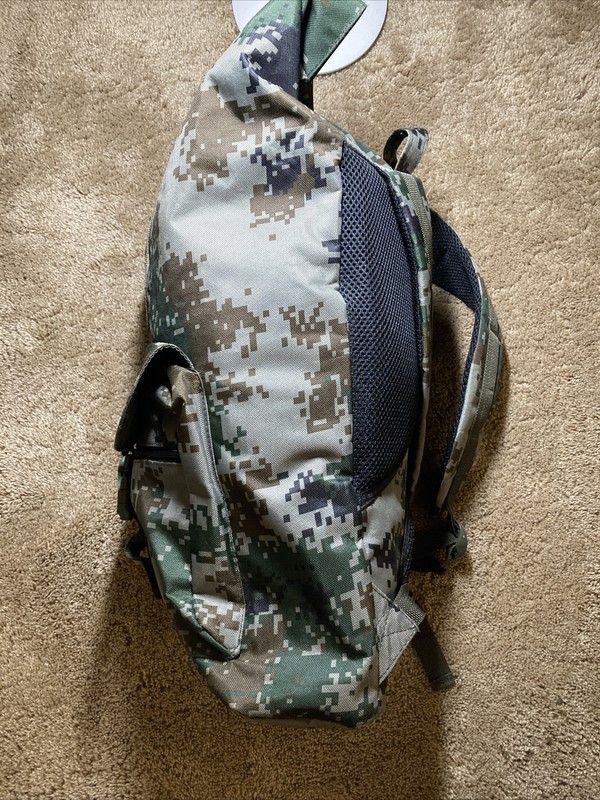 Green Pixel Camo Backpack, Go Commando Padded On Back School Bag Hiking Camping gallery