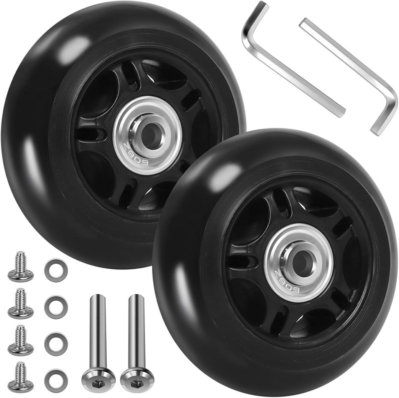 Gekufa Luggage Suitcase Replacement Wheels 70Mm, 76Mm, 80Mm with ABEC 608Zz Bear