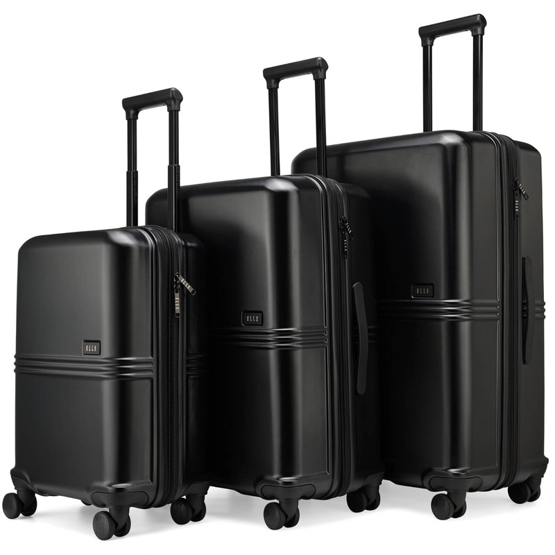 ELLE Expedition 3 Piece Expandable Polycarbonate Spinner Luggage Set
