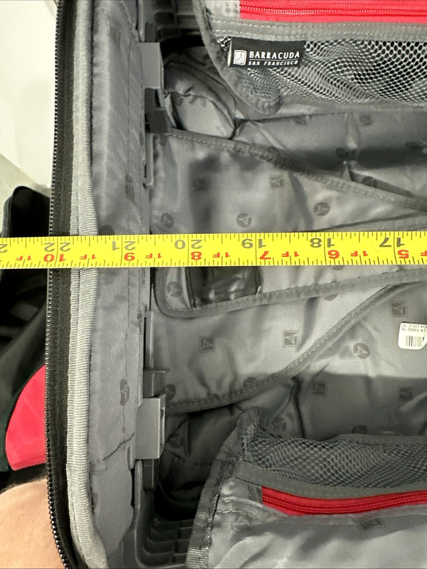 Barracuda Red/Black 22" Collapsible Wheeled Carry-On Luggage. Read Description gallery