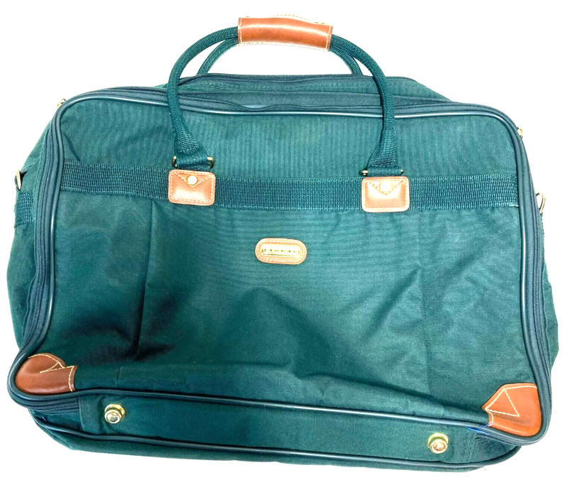 Vintage Jaguar Shoulder Bag Carry On Overnight Hunter Green Weekender Travel