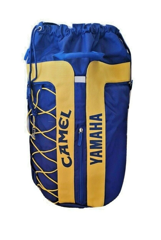 Yamaha camel, bag, backpack, Valentino Rossi, blue yellow, sport