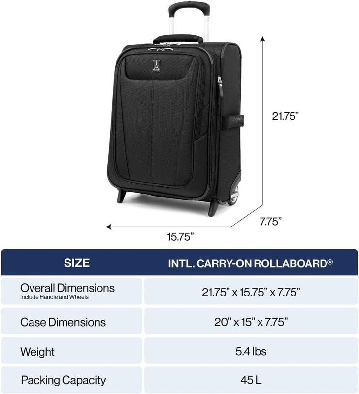 Maxlite 5 Softside Expandable Upright 2 Wheel Carry-On Luggage, Lightweight, 20- gallery