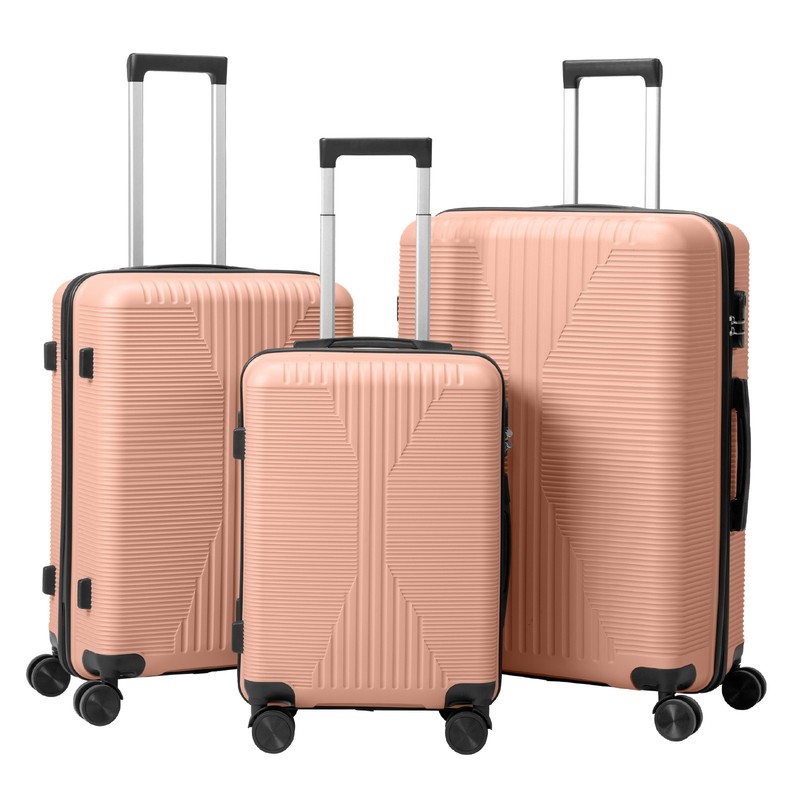 20″24″28″ Trolley Case 3-Piece Hardside Lightweight Spinner Luggage Bag Set TSA