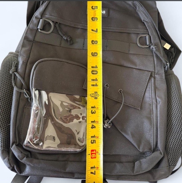 Krosias Black Synthetic Backpack 16" USB Port Multiple Compartments gallery