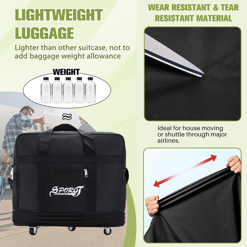 32" 36" Expandable Suitcase Bag 4 Layer Collapsible Rolling Luggage for Travel gallery