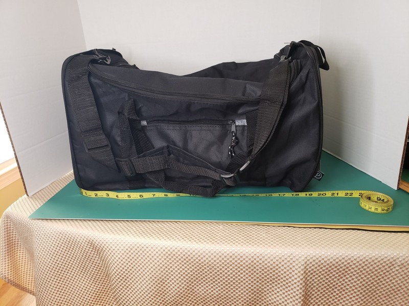Protege 20″ Collapsible Travel Duffel Bag Black Compact Versatile Carry On