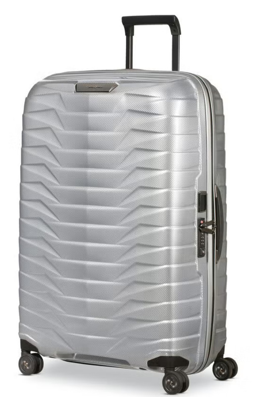 Samsonite Hardshell Proxis Large Suitcase Silver Luggage Spinner
