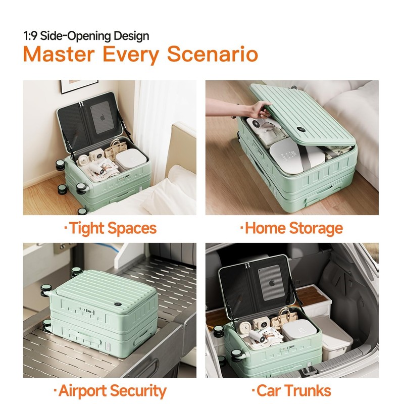 Expandable Lightweight PC Hard Shell Suitcase, 20-inch Carry On Luggage with ... gallery