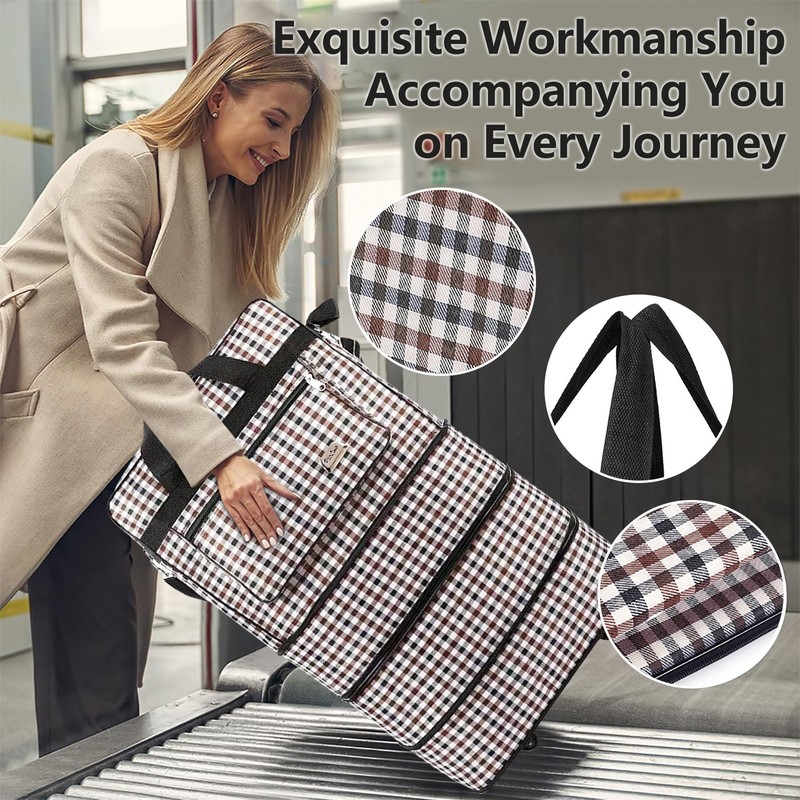 30 Inch Expandable Duffle Luggage Bag Foldable Travel Bag with 4 Rolling Wheels gallery