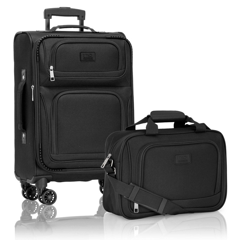 Lightweight Softside Expandable Rolling Carry On Travel Luggage Suitcase