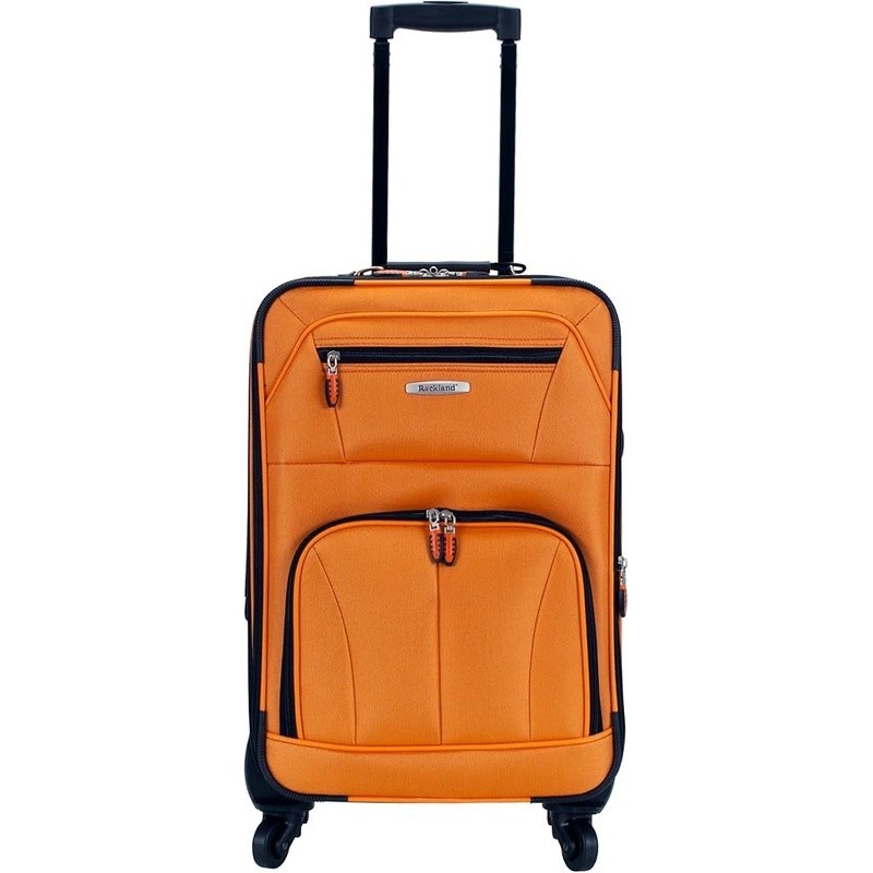 Expandable Luggage W/ Multi-directional Wheels Telescoping Handle & Pockets New
