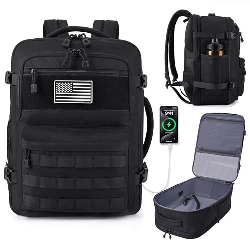 TSA Approved Carry On Backpack, Extra Large Tactical Travel Backpack for Men,
