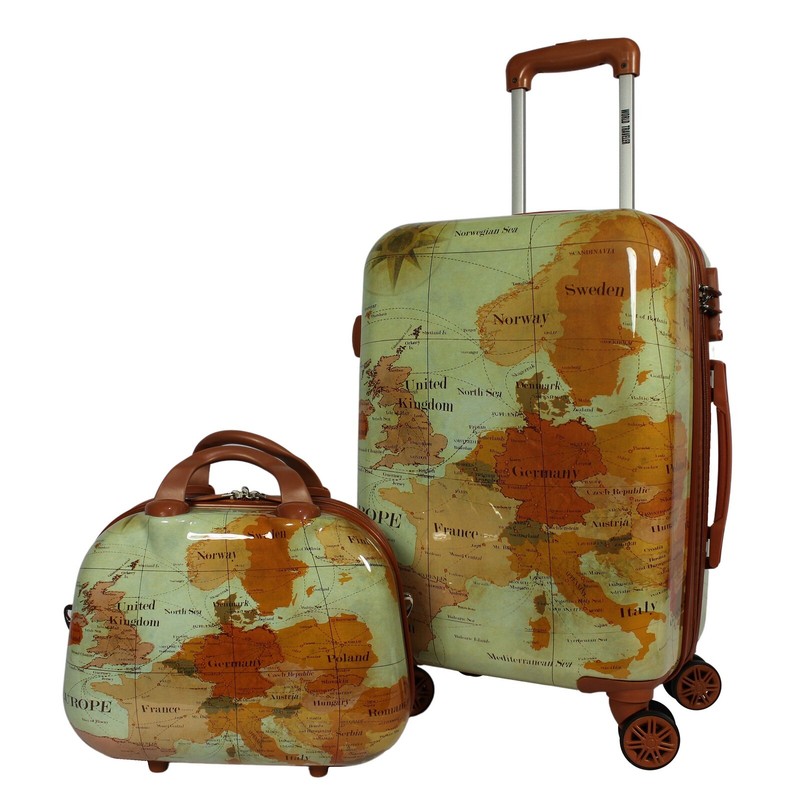 World Traveler Europe 2-Piece Carry-On Expandable Spinner Luggage Set with TSA