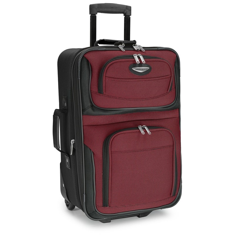Travel Select Amsterdam Softside Expandable Rolling 21″ Carry-on Luggage, Red