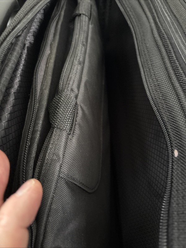 McKlein Vertical Briefcase Bag Black Rolling Carry On Collapsible Handle Leather gallery