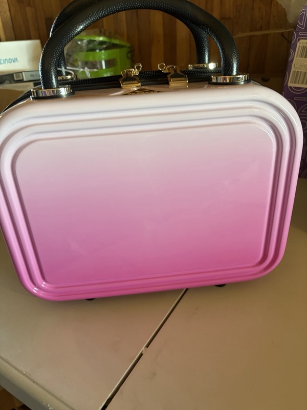 TRIFORCE Hardside Beauty Case with Removable Interior Panel – Pink Hombre