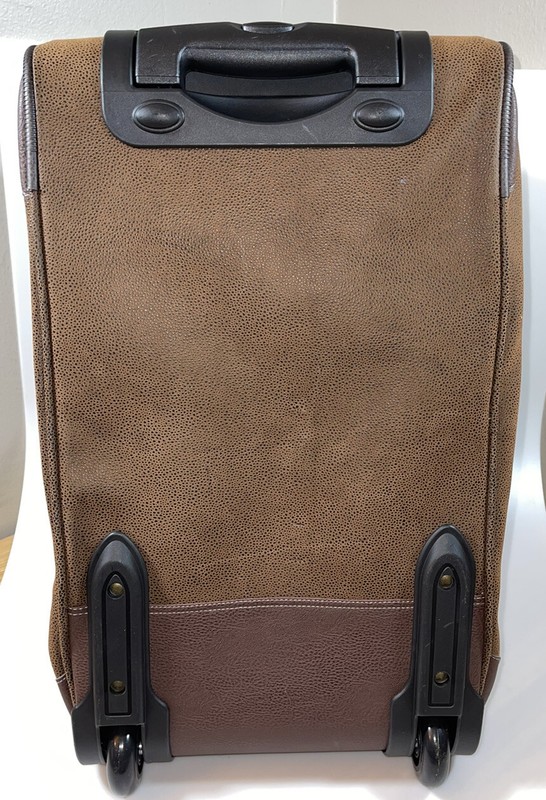 Unbranded Duffle Style Flight Bag With Extendable Handle And Wheels- Brown gallery