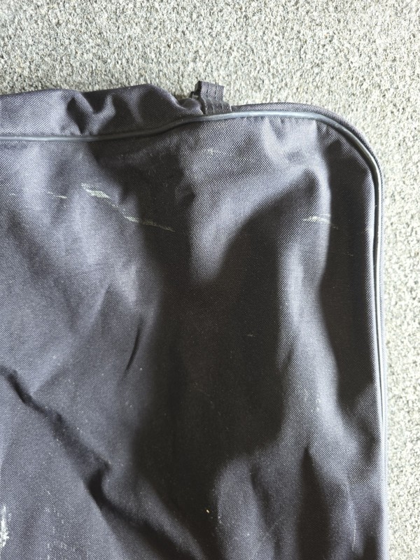 Vintage United States Air Force Garment Black Travel Suit Bag Embroidered USAF gallery