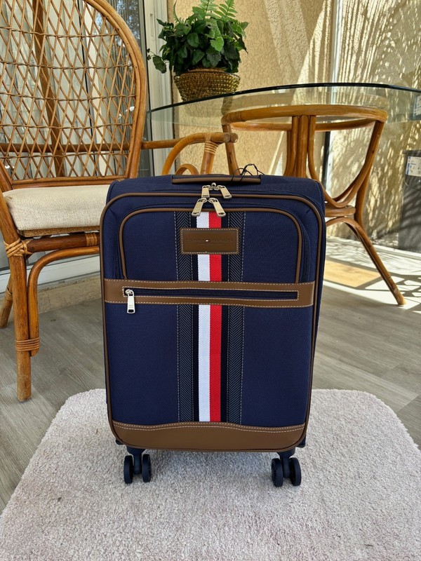 Tommy Hilfiger Logan Carry-on Softside Spinner Color: Blue