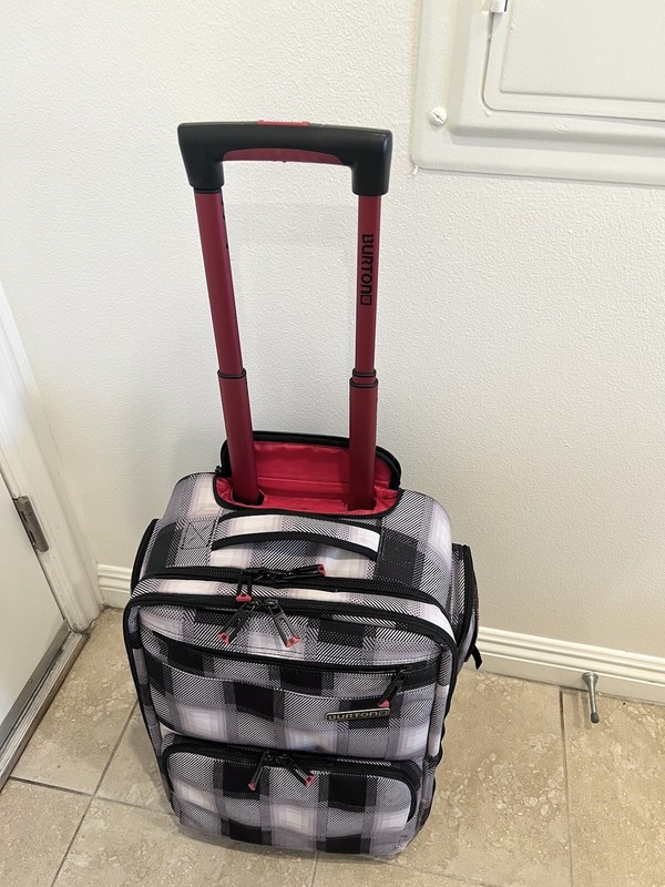 BURTON IXION SYSTEM CHECKERED LUGGUAGE WHEELED BAG CARRY ON 18” x 13” x 8” gallery