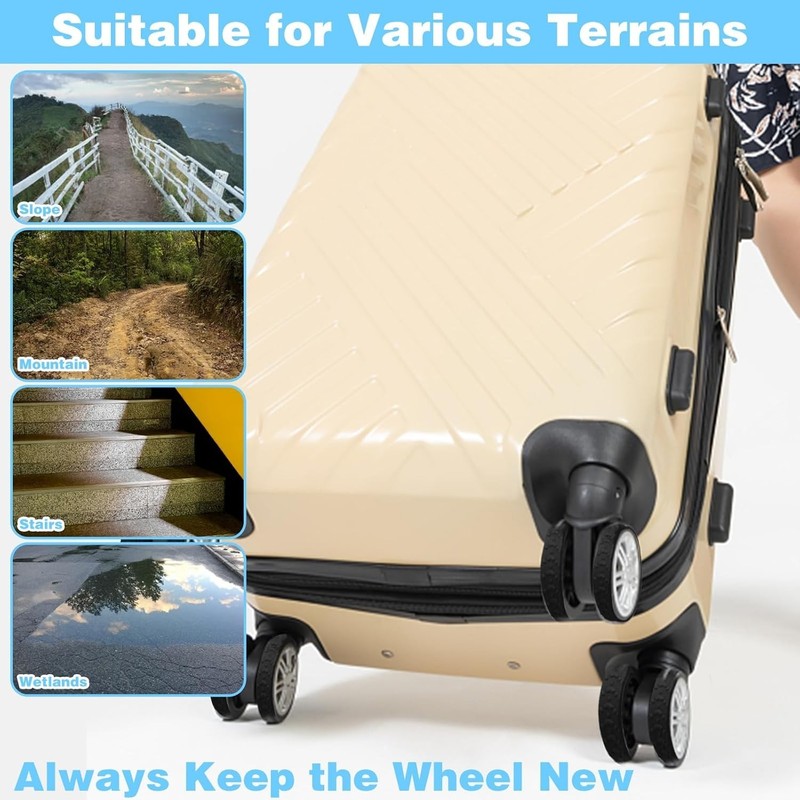 8Pcs Luggage Wheel Covers, Silicone Luggage Cover Protector Suitcase Wheel Cover gallery