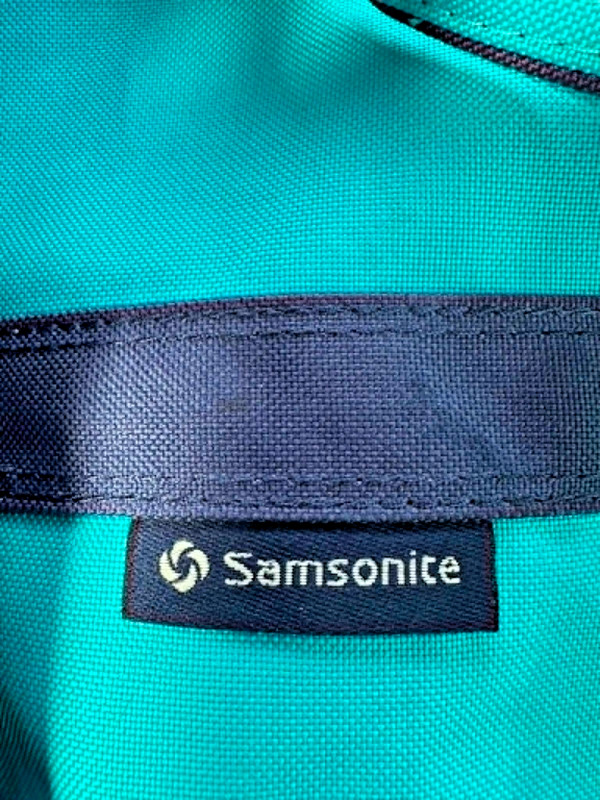 Samsonite Large Zip Tote Weekender Duffel Bag Teal Navy Travel Carry On Excellen gallery