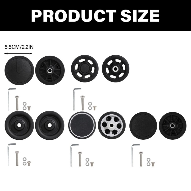 1PC Replacement Luggage Practical PVC Quiet Wheel for Travel Suitcases gallery