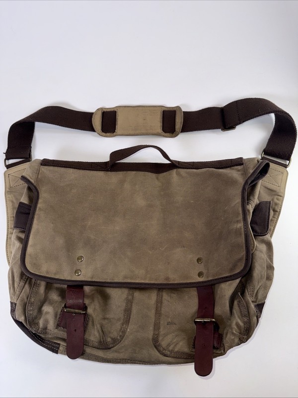 J Crew Field Bags Distressed 100% Cotton Canvas Weatherproof Wax Finish