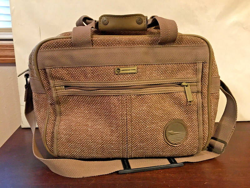 American Flyer Messenger Bag Pack Carry-on Travel, Canvas Weave