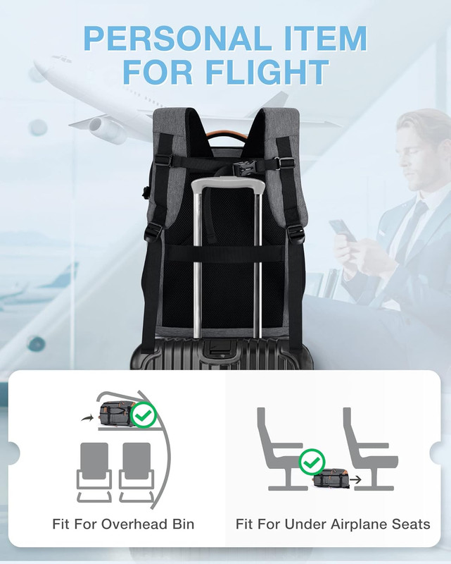 37L Compression Travel Backpack, Expandable Carry on Backpack with Packing Cubes gallery