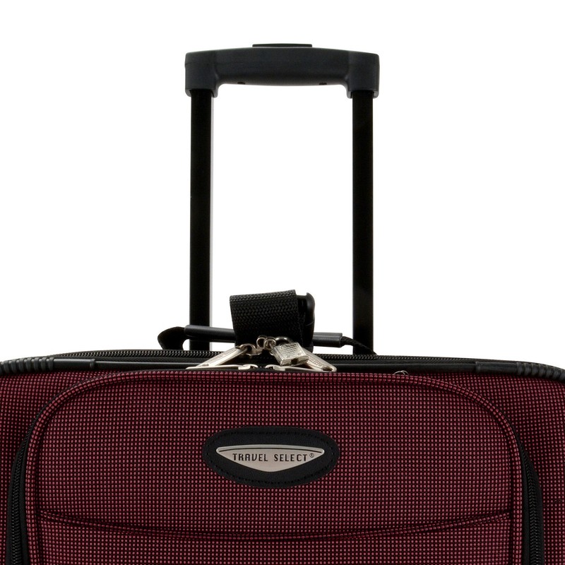 Travel Select Amsterdam Expandable Rolling Upright Luggage Burgundy 4-Piece Set gallery