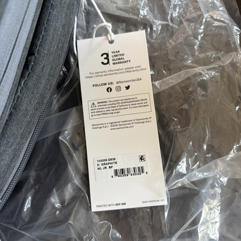 Samsonite Mother Lode Travel Backpack - Heather Graphite New With Tags gallery