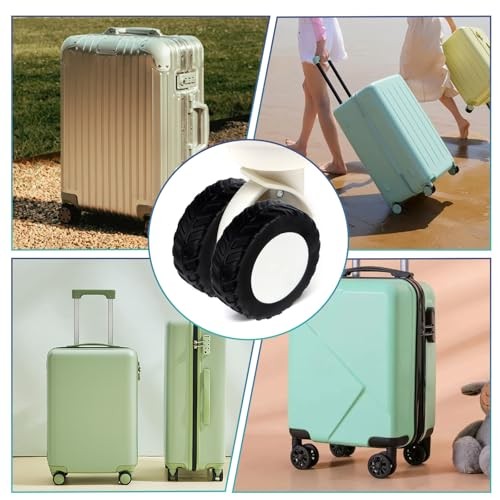 Ymapinc 8Pcs Luggage Wheel Covers Protector, Anti Slip Suitcase Wheel for black gallery