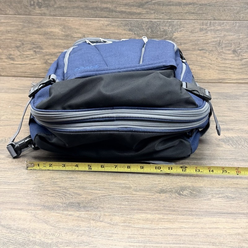 eBags Backpack Mother Lode Heathered Blue Convertible/Expandable Travel-READ gallery